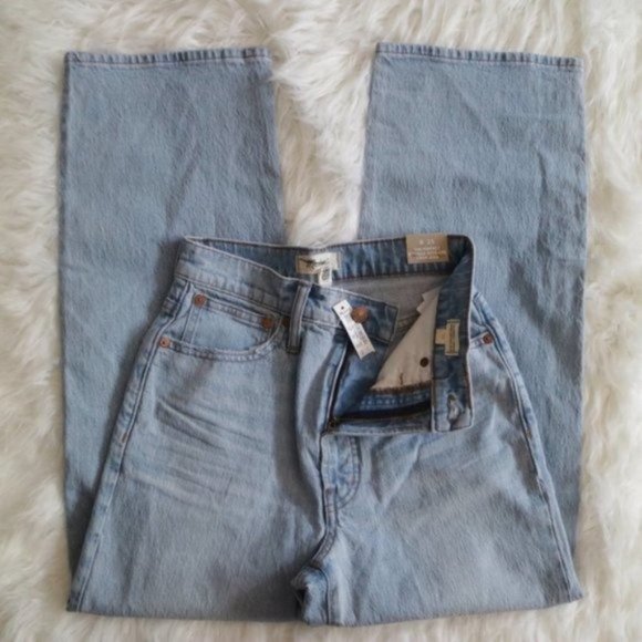 Madewell Blue Flare Wide Leg Jeans - Picture 5 of 8